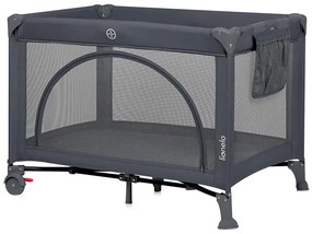 Lionelo - Cestovná postieľka LAURA Grey Concrete