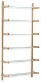 Sklenený modulárny policový systém v prírodnej farbe 110x202x30,5 cm Sitra – Kave Home
