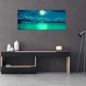 Obraz - Spln nad hladinou (120x50 cm)