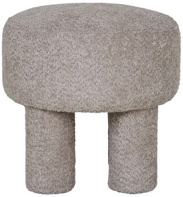 Svetlosivý taburet z textílie buklé Perth – House Nordic