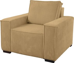 Kreslo s taburetom SMART SET, horčicová