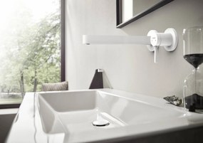 Hansgrohe Finoris, umývadlová batéria pod omietku 240, 2-otvorová inštalácia, EcoSmart, biela matná, HAN-76050700