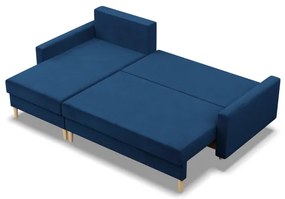 Rohová rozkladacia sedačka BLANK Elegant granátová