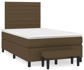 Boxspring posteľ s matracom tmavohnedá 120x190 cm látka 3270365
