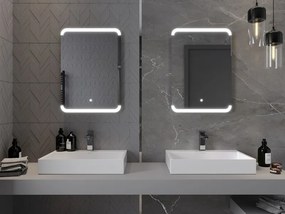 Mexen Nida, LED kúpeľňové zrkadlo s podsvietením 50x70 cm, 6000K, ochrana proti zahmlievaniu, 9806-050-070-611-00