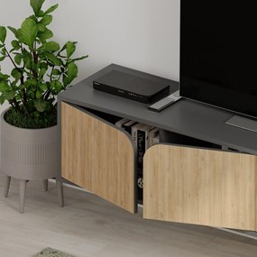 Televizní stolek Houseland Spark antracit/dub safírový