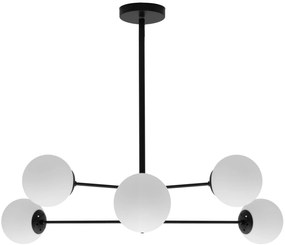 Stropné kovové svietidlo Industrial 6 APP262-6C čierne