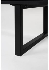 Čierna nízka komoda z borovicového dreva 135x90 cm Linc – White Label