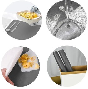 Podložka pod tanier a šálku TRIVAL sivá (4+4 ks)