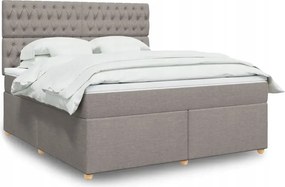 vidaXL Posteľný rám boxspring s matracom sivohned 180x200 cm látka