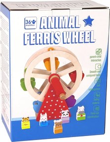 LEAN Toys Rotujúce drevené ruské koleso