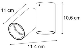 Dizajnové bodové svetlo čierne nastaviteľné - Michael