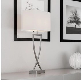 ByRydens 2820430-5000 - Stolná lampa OMEGA 1xE27/5W/230V biela/lesklý chróm