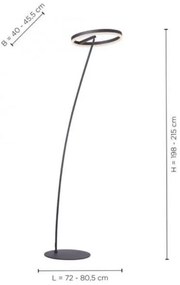 Paul Neuhaus 381-13 - LED Stmevateľná stojacia lampa TITUS LED/19,5W/230V