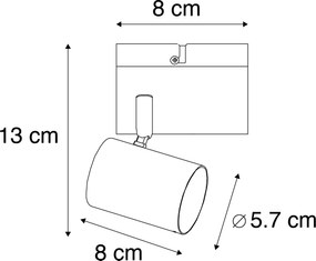 Inteligentný reflektor biely nastaviteľný štvorcový vrátane Wifi GU10 50mm - Jeana