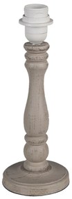 Hnědá dřevěná noha k lampě s patinou Jordi - Ø 12*31 cm E27/max 1*40W