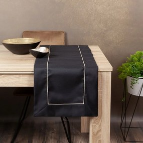 OBRUS MADELE 40 X 140 CM ČIERNY