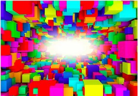 Fototapeta - Svetlo v farebné geometrii 250x175 + zadarmo lepidlo