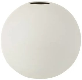 Biela keramická guľatá váza Matt White L - 25 * 25 * 23,5 cm
