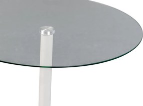 Sada 2 stolíkov Lia, biela/sklo