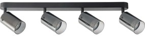 Bodové svietidlo SMOKY 4xGU10/10W/230V čierna