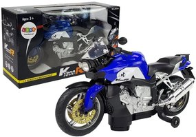 LEAN TOYS Motocykel na batérie - modrý