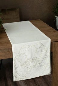 Dekorstudio Elegantný zamatový behúň na stôl BLINK 13 biely Rozmer behúňa (šírka x dĺžka): 35x220cm