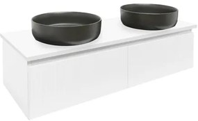 Kúpeľňová skrinka s krytom SAT Evolution 118x30x44,8 cm biela matná SATEVO120WMD, 1 ks