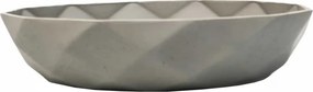 Okrasná miska CAVERO, sklolaminát, priemer 32 cm, sivá