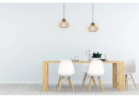 Závesné svietidlo Timber 3, 1x drevené tienidlo, m