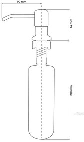 Gamma Top, dávkovač saponátu pre kuchynský drez 400ml, béžová, GMA-DOZL-B