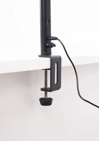 Stolná LED lampa FILO, svorka, USB, diaľkový ovládač