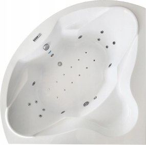 Poľsko rohová vaňa s hydromasážnou vírivkou 150x150 akrylová