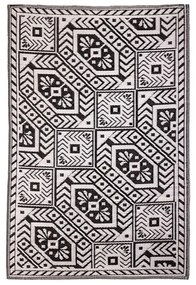 Esschert Design Koberec Harlow, 122x182 cm, biela/čierna