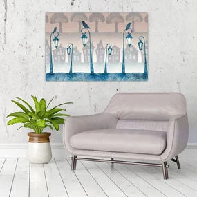 Obraz - Havrany strážiace mesto (90x60 cm)