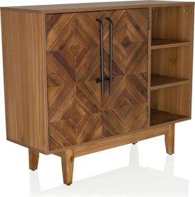 XXXLutz KOMODA, jedľa, tmavohnedá, 95/32/79,5 cm MID.YOU - Komody - 001918083905