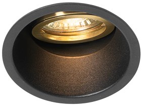 Moderný zapustený reflektor čierny so zlatom otočný a skloniteľný - Alloy