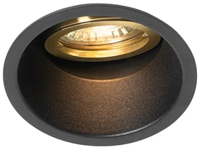 Moderný zapustený reflektor čierny so zlatom otočný a skloniteľný - Alloy