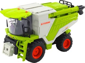 LEAN Toys Kombajn s žacím ústrojím na obilie 2 v 1, diaľkovo ovládaný RC, s efektom dymu, 2,4 GHz