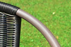 Garthen 37023 Záhradný polyratanový set - 4 stoličky a sklenený stôl