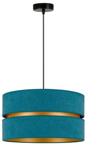 Duolla - Luster na lanku DUO 1xE27/15W/230V pr. 40 cm tyrkysová/zlatá