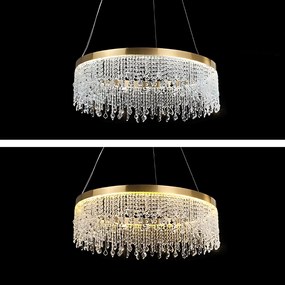 Toolight Toolight, LED závesné osvetlenie 40cm, 18W, 4000K, APP1730-1CP, zlatá, OSW-04341