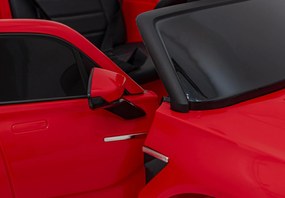 Ramiz Elektrické autíčko Aston Martin DBX pre deti červené + diaľkové ovládanie + EVA kolesá + pásy + plynulý štart + audio LED