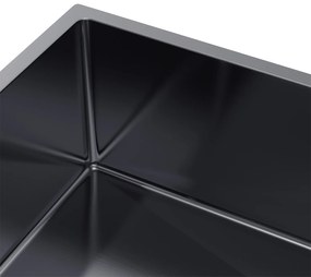 Erga HD, 1-komorový oceľový drez 740x440x210 mm, grafitová, ERG-MLS-HD7444B