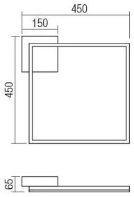 Redo 01-1638 - LED stmievateľné stropné svietidlo KLEE LED/30W/230V 45x45 cm biela