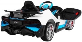 LEAN TOYS Elektrické autíčko Bugatti Divo - biele  - MOTOR 2x45W BATÉRIA 12V / 7Ah - 2023