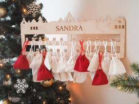 ČistéDrevo Drevený adventný kalendár pre deti s menom