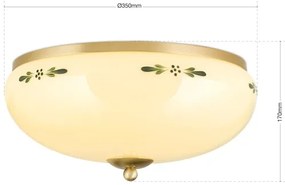 Orion DL 7-674 - Stropné svietidlo LANDHAUS 3xE27/60W/230V pr. 35 cm mosadz/béžová