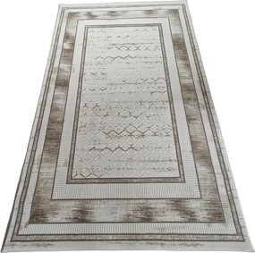 Béžový koberec s geometrickým vzorom Glamour 31352-Vizion Rozmer: 240x330 cm