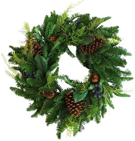 PROXIMA.store - Ihličnatý veniec - ZELENÝ 60 cm